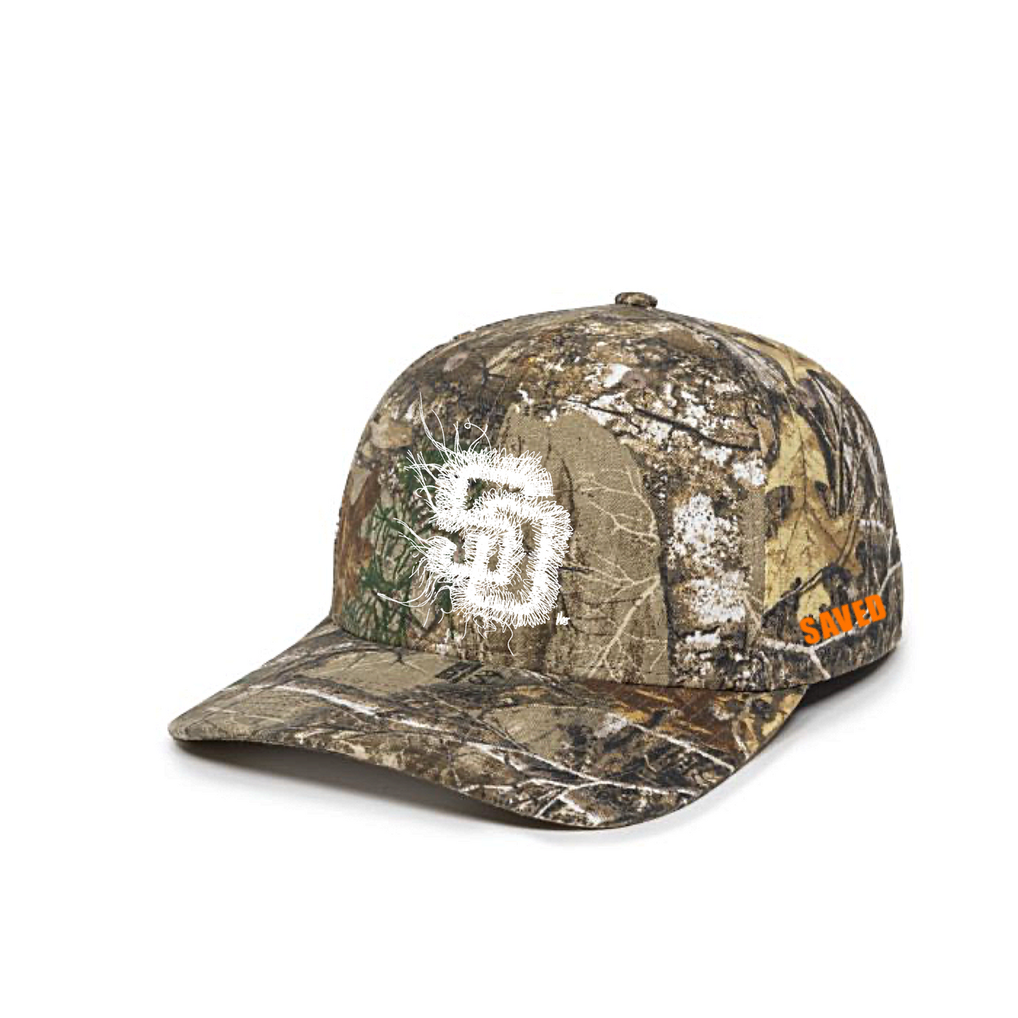 DISTRESSED SAVED MOSS-CAMO SNAP BACK