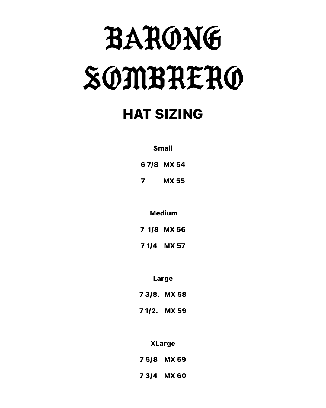 Borang Sombrero pre order