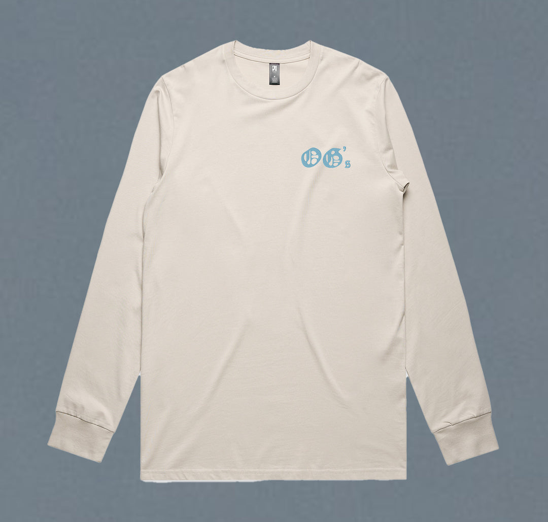 Off White & Baby Blue OG's Embroidered Long Sleeve