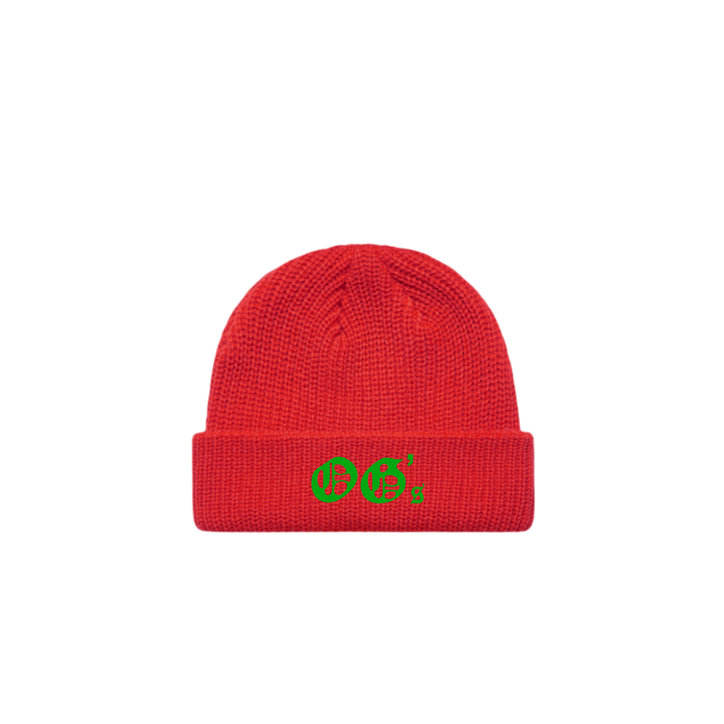 OG’s knit beanie (new contractor red/green)